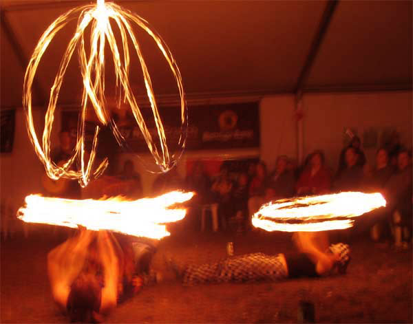 fire performers at the national Celtic festival