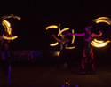 fire spinners at music festival