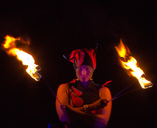 fire circus performance, fire performers, contact juggling, fire fans and fire fingers