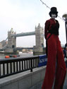 will-o'-the-wisp stilt walkers on tour in the UK