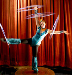 Eve Everard hula hoop dance circus entertainment agency