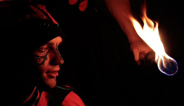 fire clubs, swing and spinning, fire performance in Australia. Will-o'-the-Wisp Fire Circus Act, Fire eating