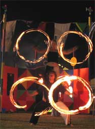 fire twirling show, entertainers