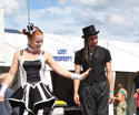 stilt walkers at a festival in Australia performing near Melbourne