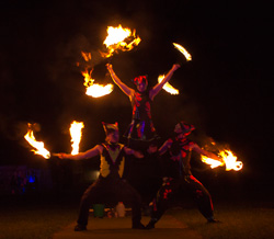 Will-o'-the-Wisp fire circus, performing flame acrobatics in NSW, Australia, 2011