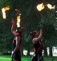 Daytime fire performance, Canberra, ACT, Fire circus, Christmas entertainment