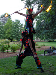 Acrobalance, Daytime fire performance, Canberra, ACT, Fire circus, Christmas entertainment