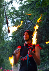 Luke Forrester, Juggling with fire, Daytime fire performance, Canberra, ACT, Fire circus, Christmas entertainment