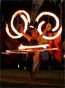 fire hula hoop performance at a festival near Melbourne, Australia