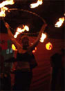 fire hoola hoop performer from Cnaberra, Australia